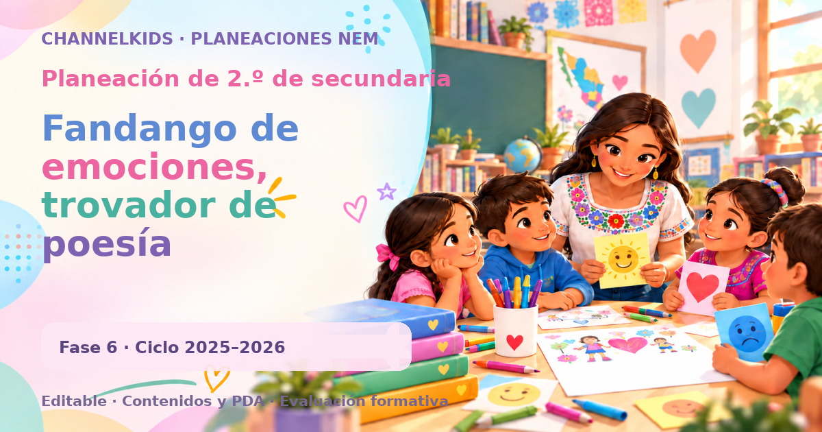 Planeación de segundo grado de secundaria: Fandango de emociones, trovador de poesía
