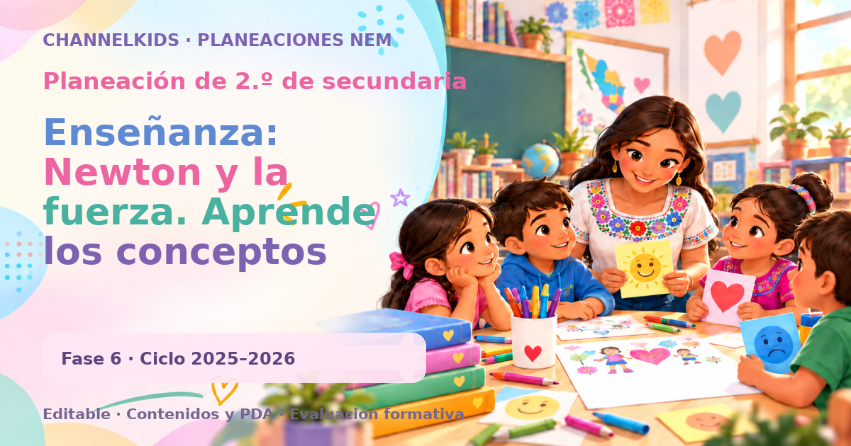 Planeación de segundo grado de secundaria: Enseñanza: Newton y la fuerza. Aprende los conceptos clave para entender cómo Newton describe la fuerza y su impacto en la física