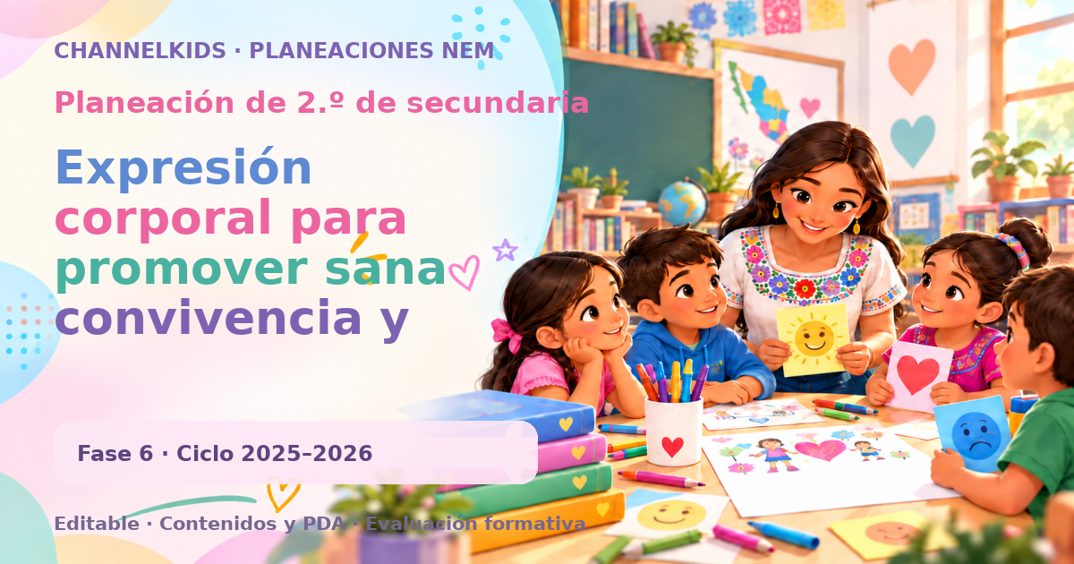 Planeación de segundo grado de secundaria: Expresión corporal para promover sana convivencia y mejorar relaciones sociales de manera efectiva