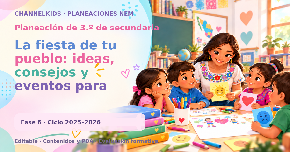 Planeación de tercer grado de secundaria: La fiesta de tu pueblo: ideas, consejos y eventos para celebrar y disfrutar al máximo. ¡Organiza la mejor festividad!
