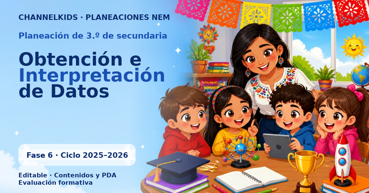 Planeación Secundaria 3.º grado: Obtención e Interpretación de Datos