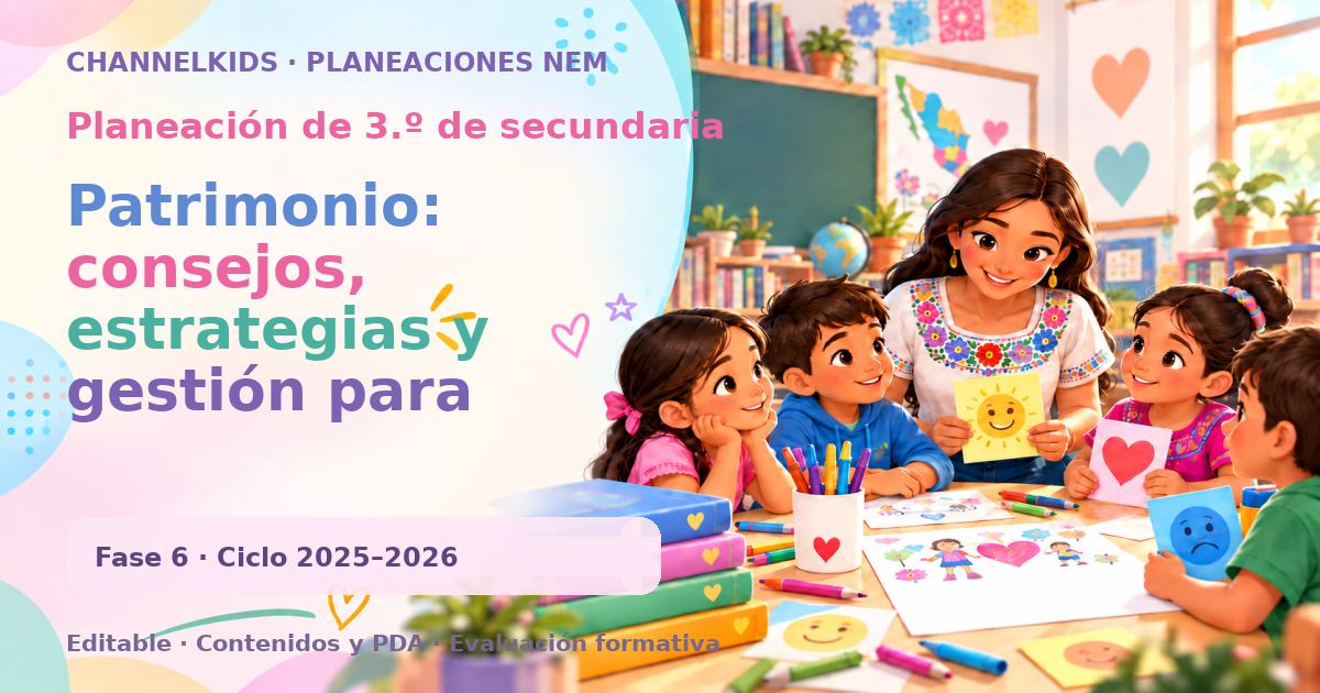 Planeación de tercer grado de secundaria: Patrimonio: consejos, estrategias y gestión para optimizar y proteger tu patrimonio de forma efectiva