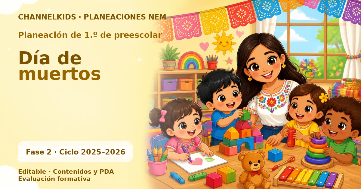 Planeación de primer grado de preescolar: Día de muertos