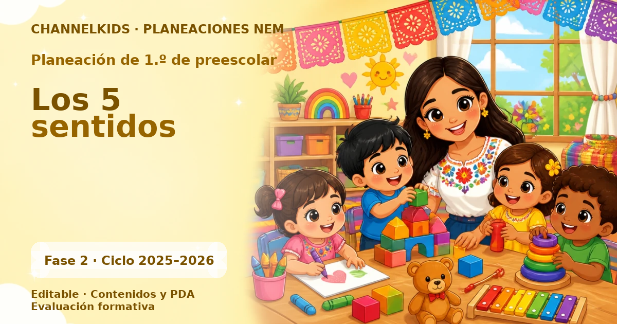 Planeación de primer grado de preescolar: Los 5 sentidos