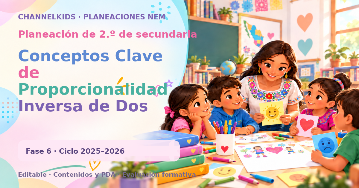 Planeación de segundo grado de secundaria: Conceptos Clave de Proporcionalidad Inversa de Dos Magnitudes