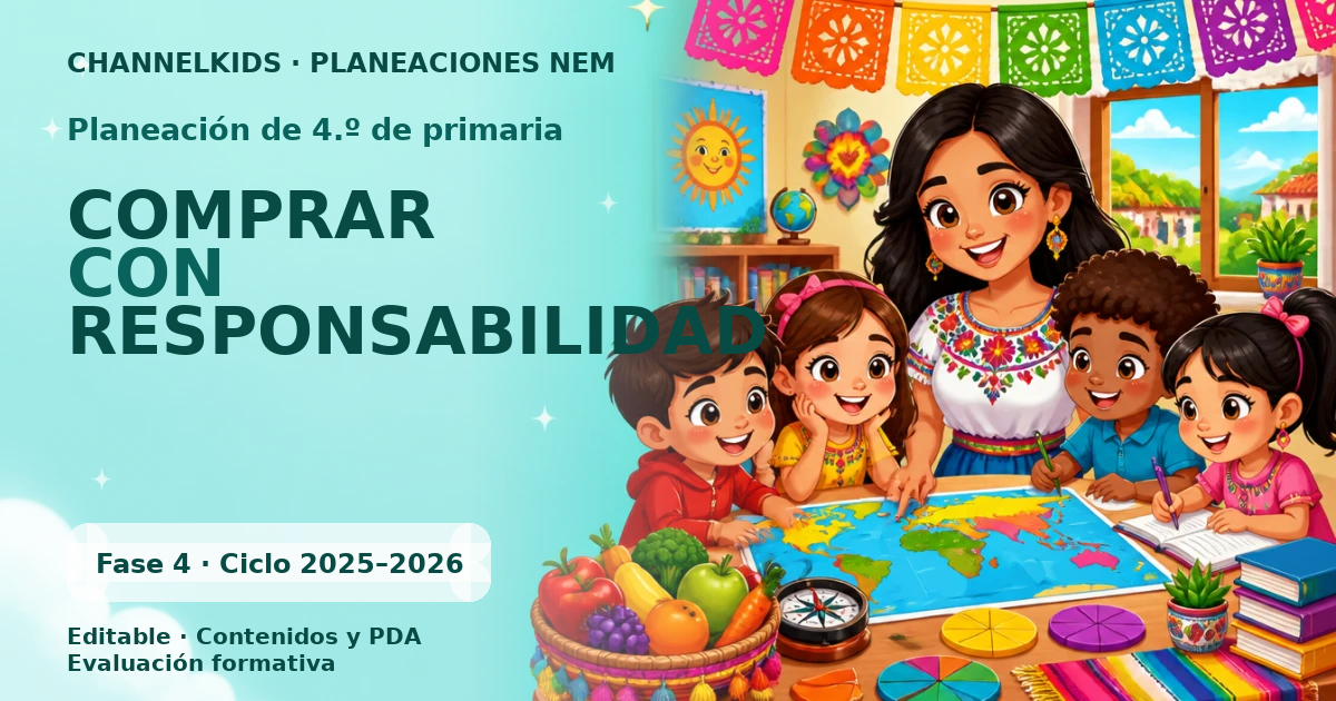 Planeación de cuarto grado: COMPRAR CON RESPONSABILIDAD