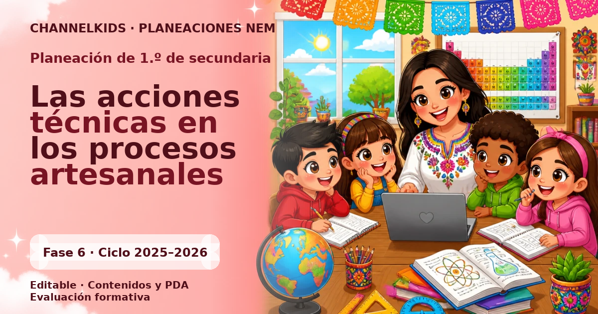 Planeación de primer grado de secundaria: Las acciones técnicas en los procesos artesanales