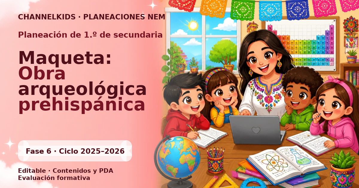 Planeación de primer grado de secundaria: Maqueta: Obra arqueológica prehispánica