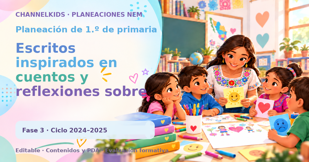 Planeación de primer grado: Escritos inspirados en cuentos y reflexiones sobre personajes