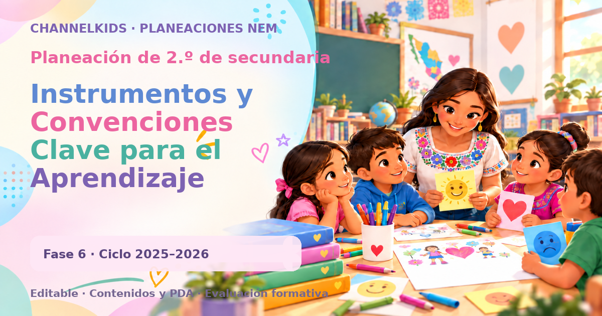 Planeación de segundo grado de secundaria: Instrumentos y Convenciones Clave para el Aprendizaje