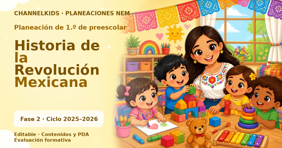Planeación de primer grado de preescolar: Historia de la Revolución Mexicana