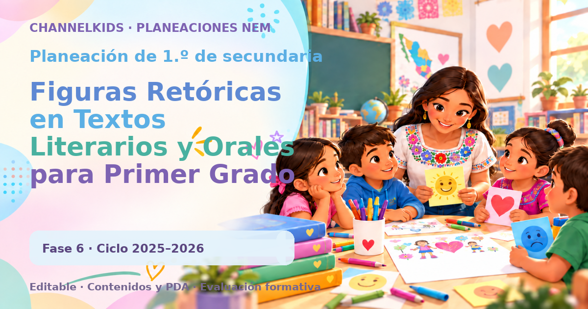 Planeación de primer grado de secundaria: Figuras Retóricas en Textos Literarios y Orales para Primer Grado de Secundaria