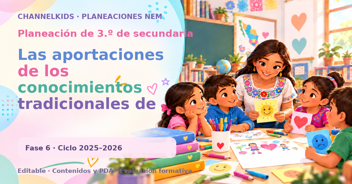 Planeación de tercer grado de secundaria: Las aportaciones de los conocimientos tradicionales de diferentes culturas en la configuración de los campos tecnológicos.