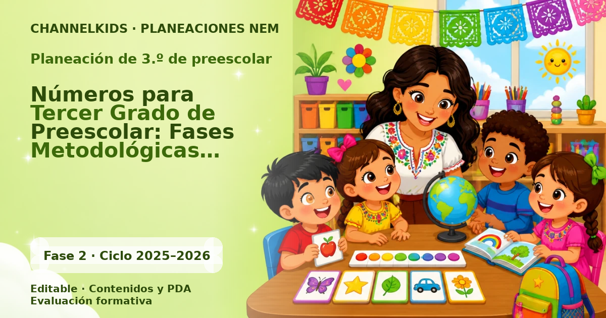 Planeación de tercer grado de preescolar: Números para Tercer Grado de Preescolar: Fases Metodológicas para un Aprendizaje Divertido