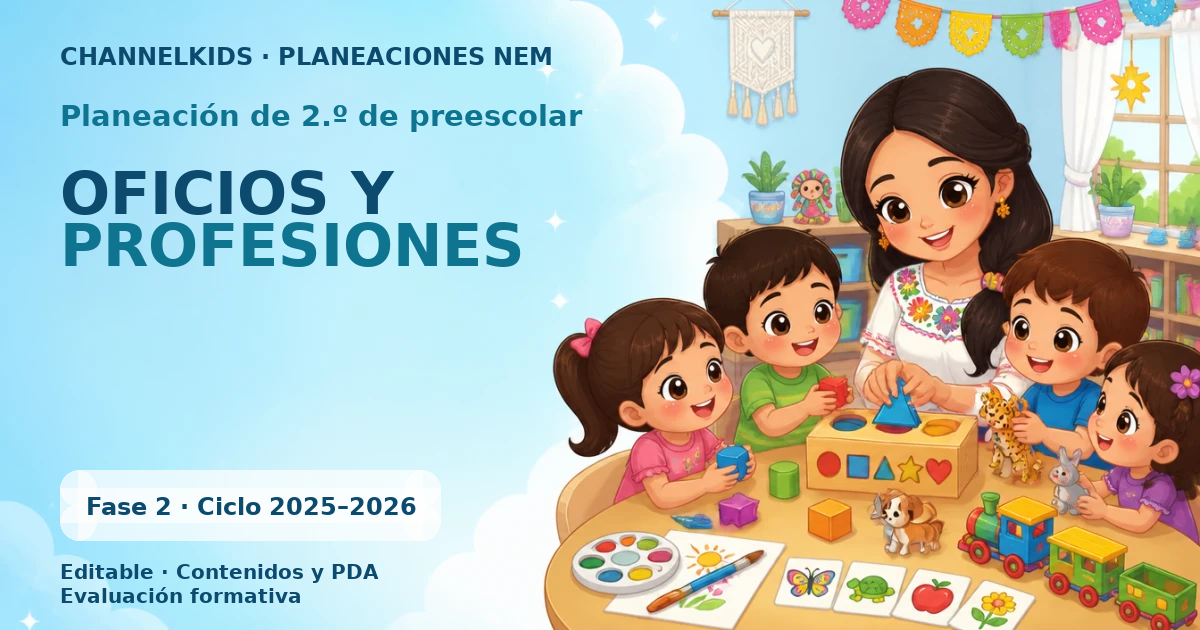 Planeación Preescolar 2.º grado: Oficios y profesiones