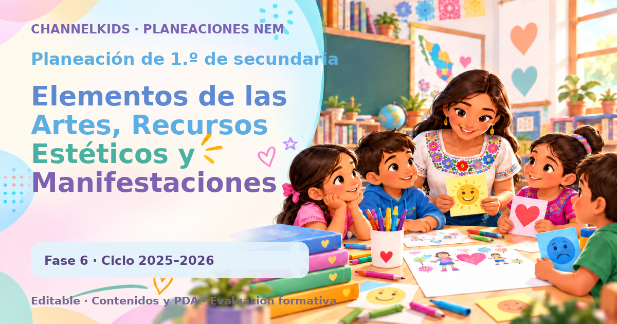 Planeación Didáctica para Primer Grado de Secundaria: Elementos de las Artes, Recursos Estéticos y Manifestaciones en el Entorno Natural y Social