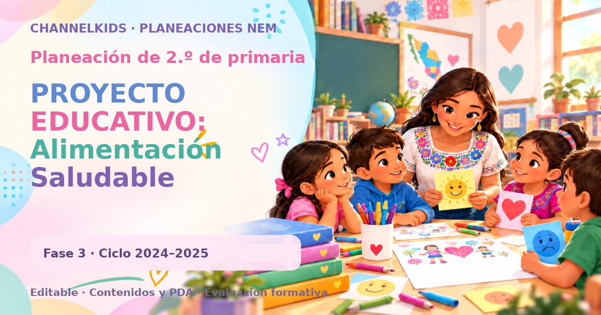 Planeación de segundo grado: PROYECTO EDUCATIVO: Alimentación Saludable