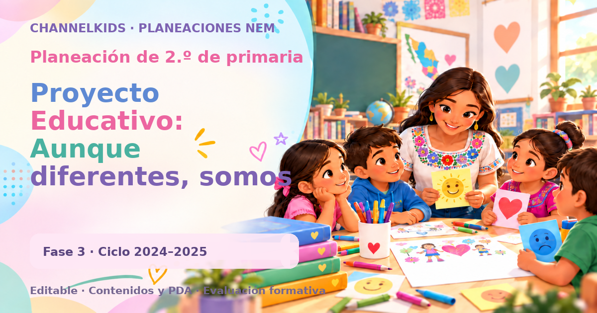 Planeación de segundo grado: Proyecto Educativo: Aunque diferentes, somos iguales