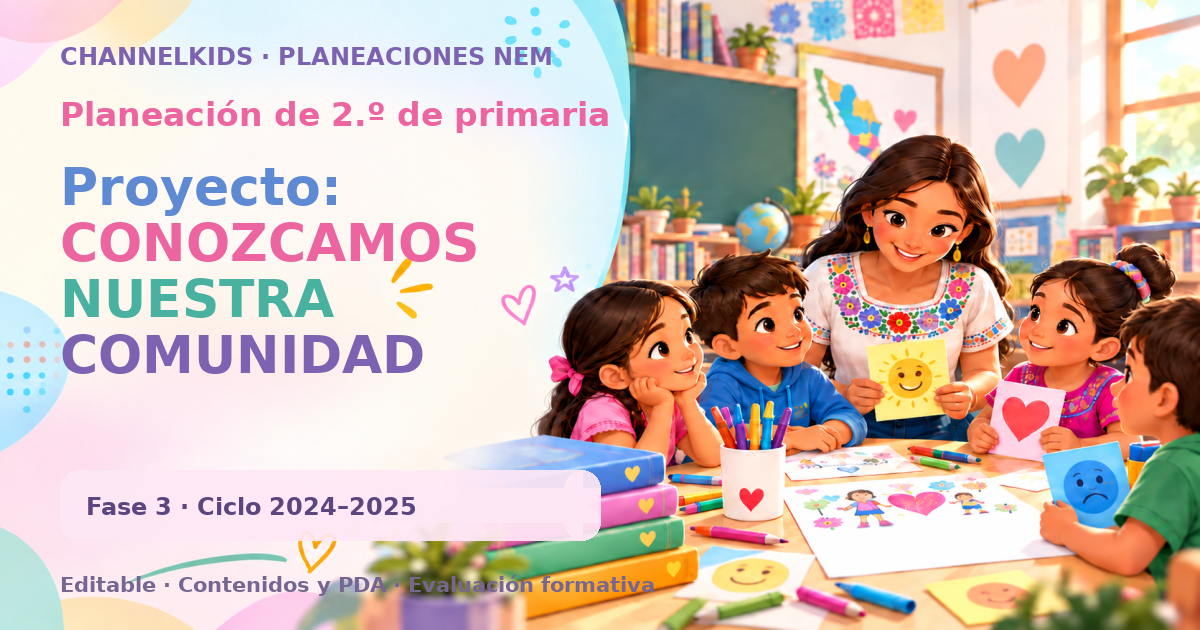 Planeación de segundo grado: Proyecto: CONOZCAMOS NUESTRA COMUNIDAD