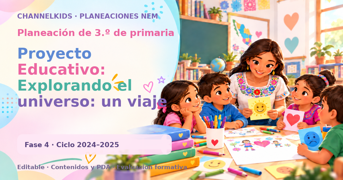 Planeación de tercer grado: Proyecto Educativo: Explorando el universo: un viaje por el espacio