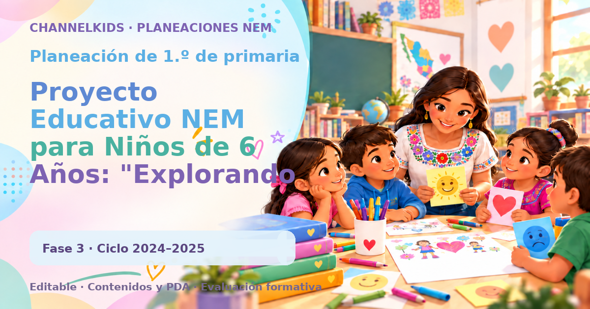 Planeación de primer grado: Proyecto Educativo NEM para Niños de 6 Años: "Explorando mi Entorno