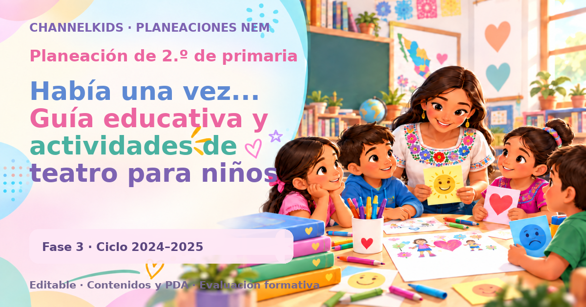 Planeación de segundo grado: Había una vez... Guía educativa y actividades de teatro para niños de segundo grado
