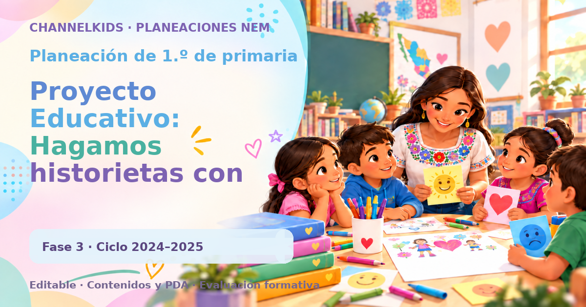 Planeación de primer grado: Proyecto Educativo: Hagamos historietas con historias familiares y comunitarias