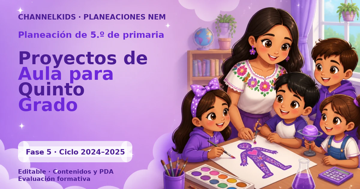 Planeación de quinto grado: Proyectos de Aula para Quinto Grado