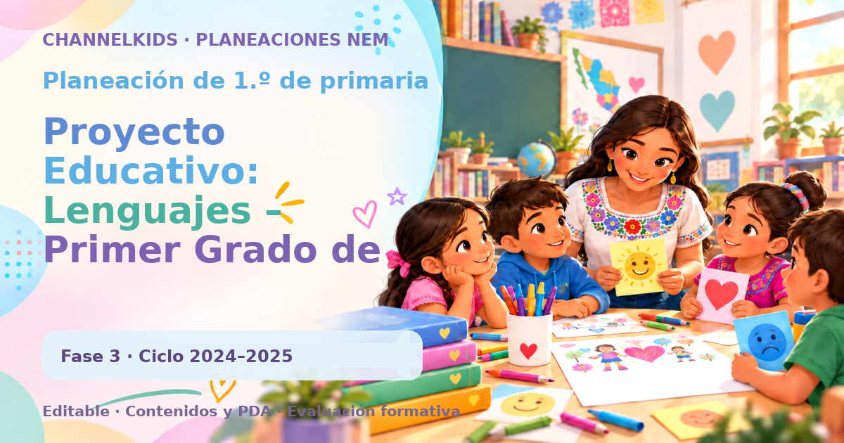 Planeación de primer grado: Proyecto Educativo: Lenguajes – Primer Grado de Primaria