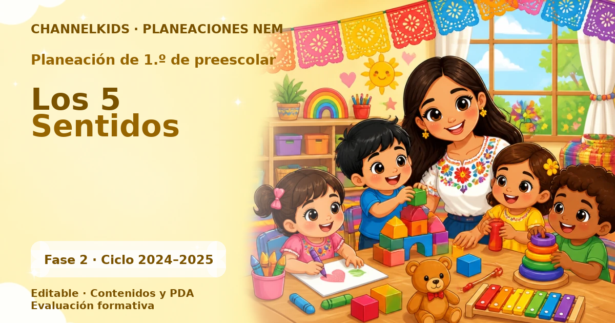 Planeación de primer grado de preescolar: Los 5 Sentidos