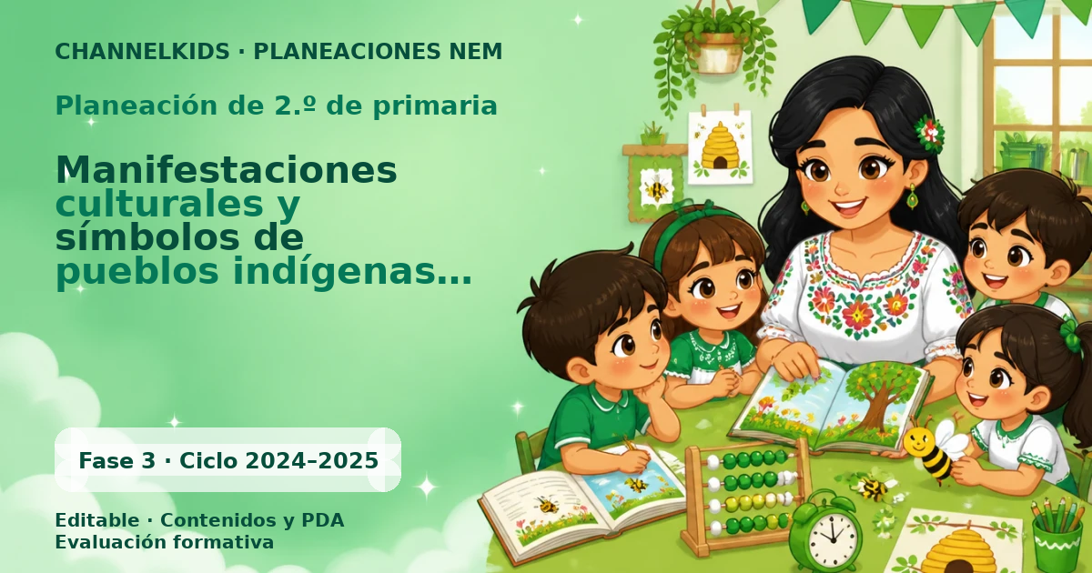 Planeación de segundo grado: Manifestaciones culturales y símbolos de pueblos indígenas, afrodescendientes, migrantes y México para niños de 7 años