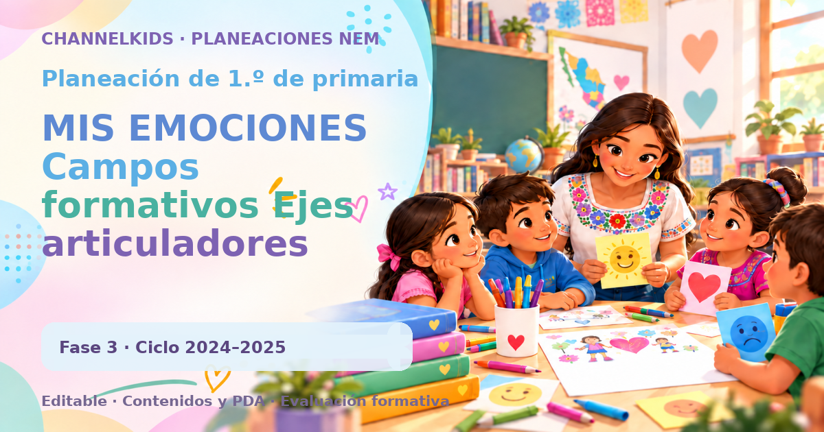Planeación de primer grado: MIS EMOCIONES Campos formativos Ejes articuladores Metodología Secuencias didácticas 1. Campos formativos - Lenguaje y Comunicación - Vida S