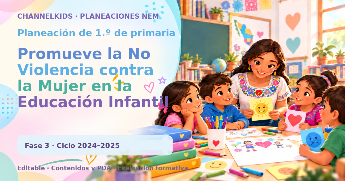 Planeación de primer grado: Promueve la No Violencia contra la Mujer en la Educación Infantil