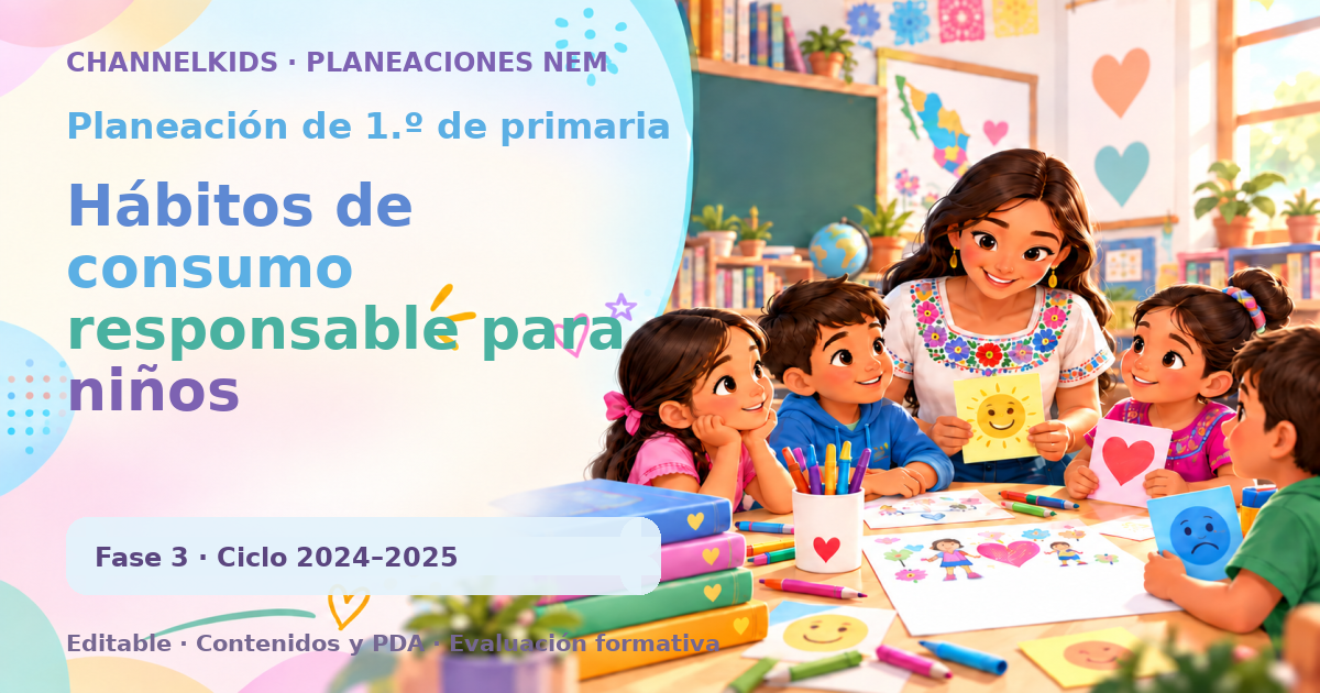 Planeación de primer grado: Hábitos de consumo responsable para niños