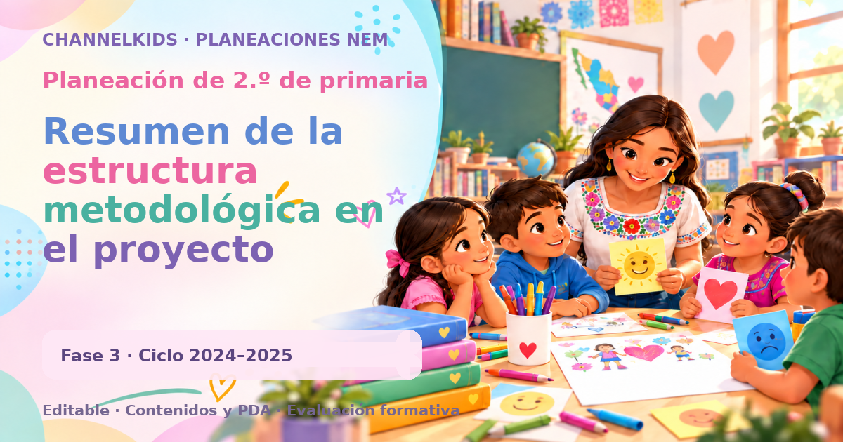 Planeación de segundo grado: Resumen de la estructura metodológica en el proyecto "Productos hechos a mano en la comunidad