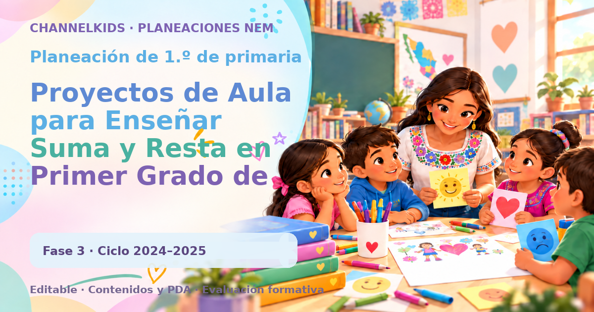 Planeación de primer grado: Proyectos de Aula para Enseñar Suma y Resta en Primer Grado de Primaria