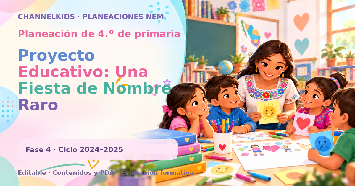 Planeación de cuarto grado: Proyecto Educativo: Una Fiesta de Nombre Raro