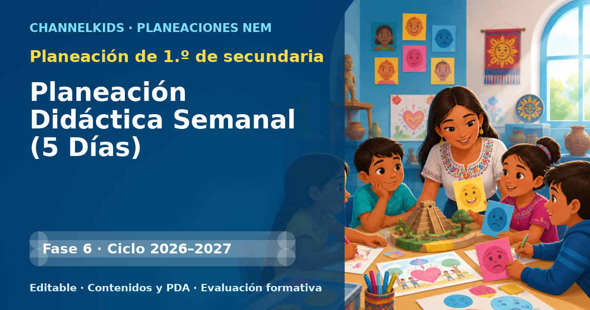 Planeación de primer grado de secundaria: Planeación Didáctica Semanal (5 Días)