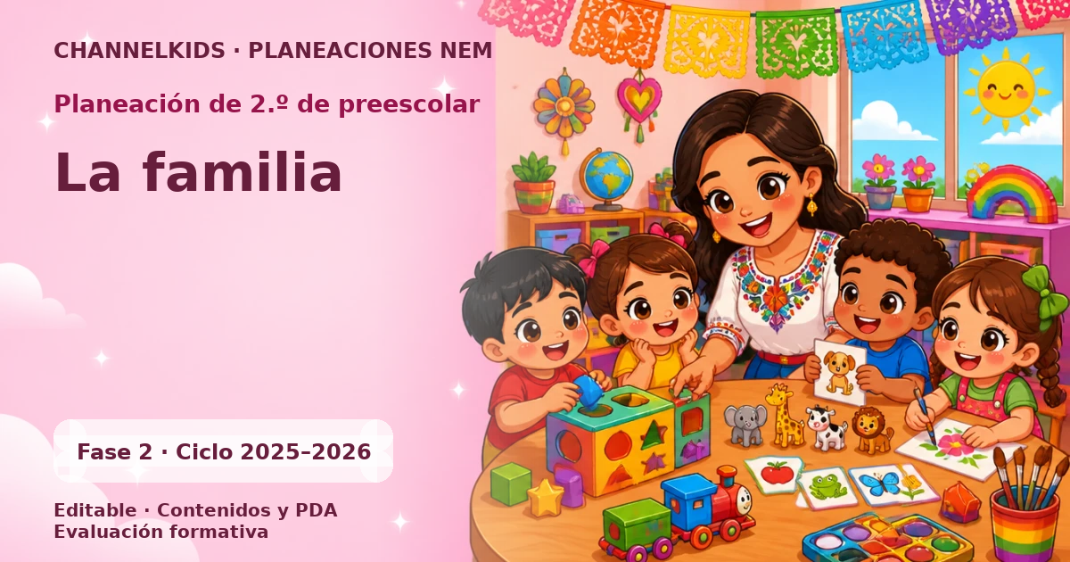 Planeación Didáctica Semanal de Segundo Grado de Preescolar: La Familia, Actividades y Aprendizajes para 5 Días