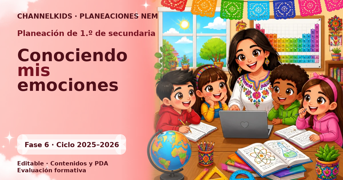 Planeación de primer grado de secundaria: Conociendo mis emociones