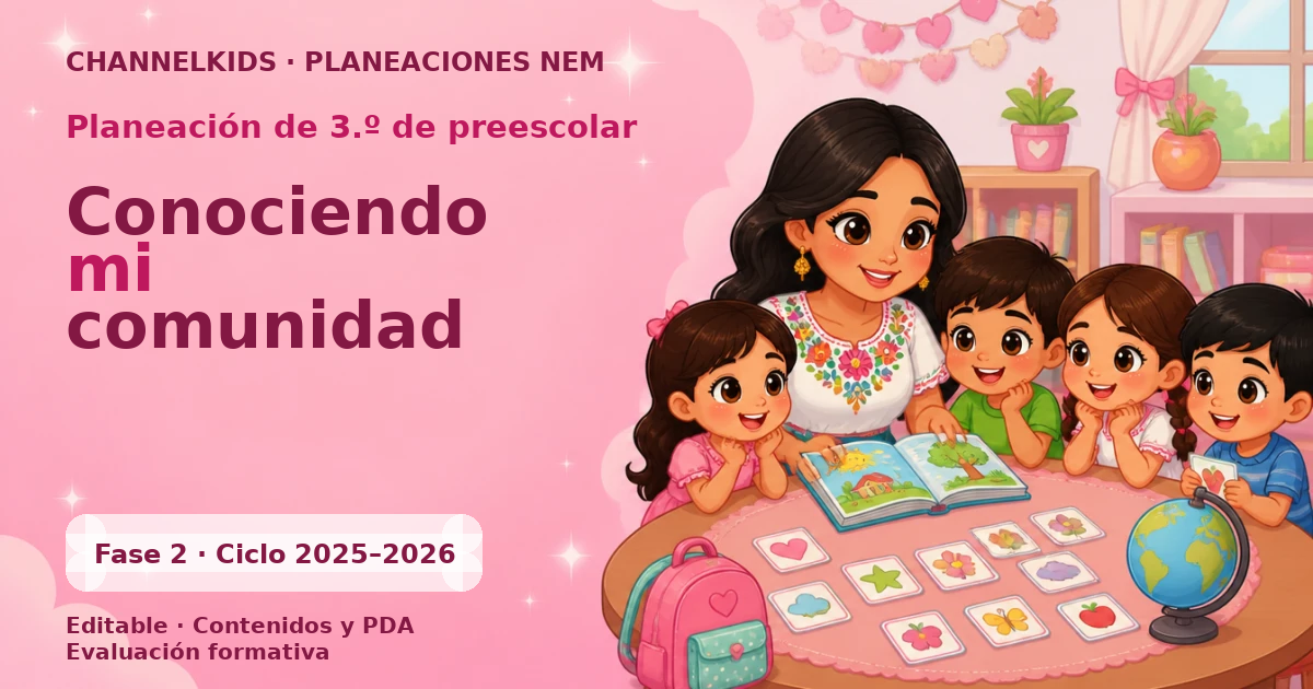 Planeación de tercer grado de preescolar: Conociendo mi comunidad