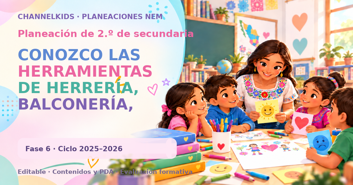 Planeación de segundo grado de secundaria: CONOZCO LAS HERRAMIENTAS DE HERRERÍA, BALCONERÍA, FORJA, ALUMINERÍA Y PAILERÍA