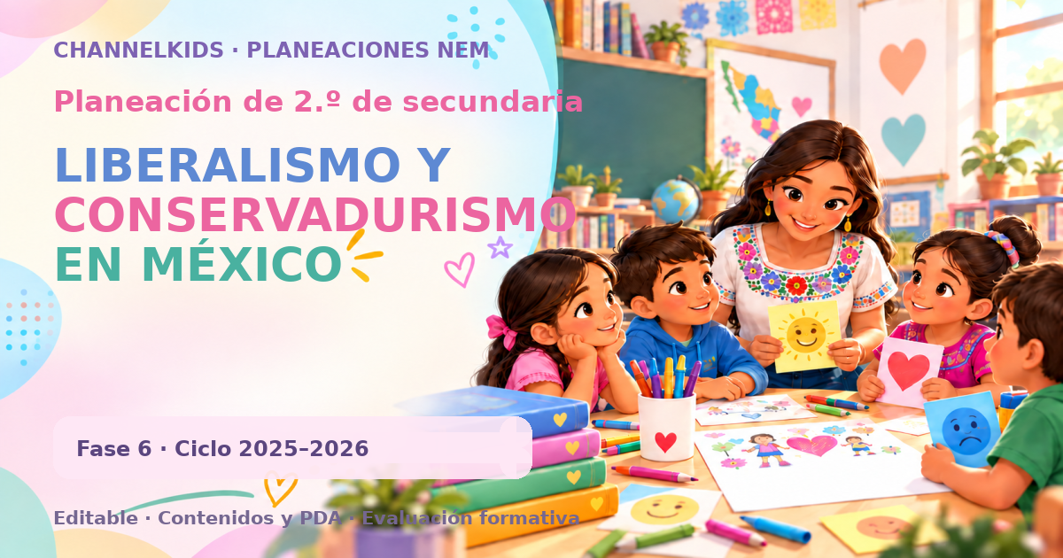 Planeación de segundo grado de secundaria: LIBERALISMO Y CONSERVADURISMO EN MÉXICO