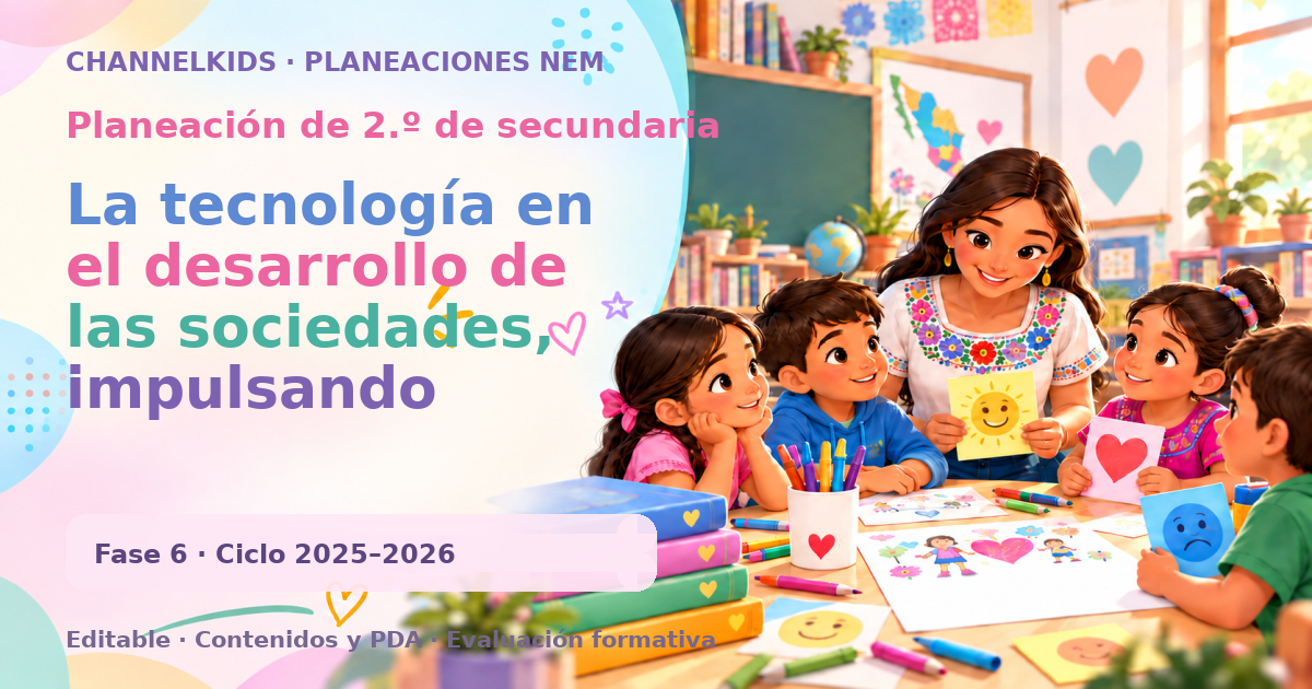 Planeación de segundo grado de secundaria: La tecnología en el desarrollo de las sociedades, impulsando innovación, crecimiento y bienestar social