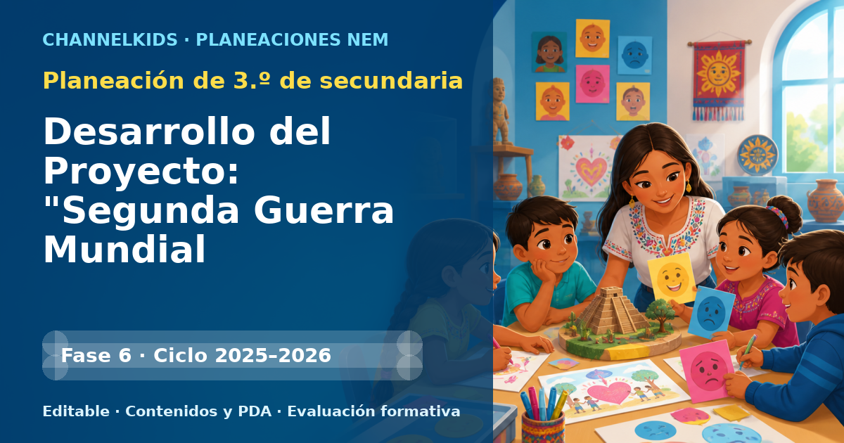 Planeación de tercer grado de secundaria: Desarrollo del Proyecto: "Segunda Guerra Mundial