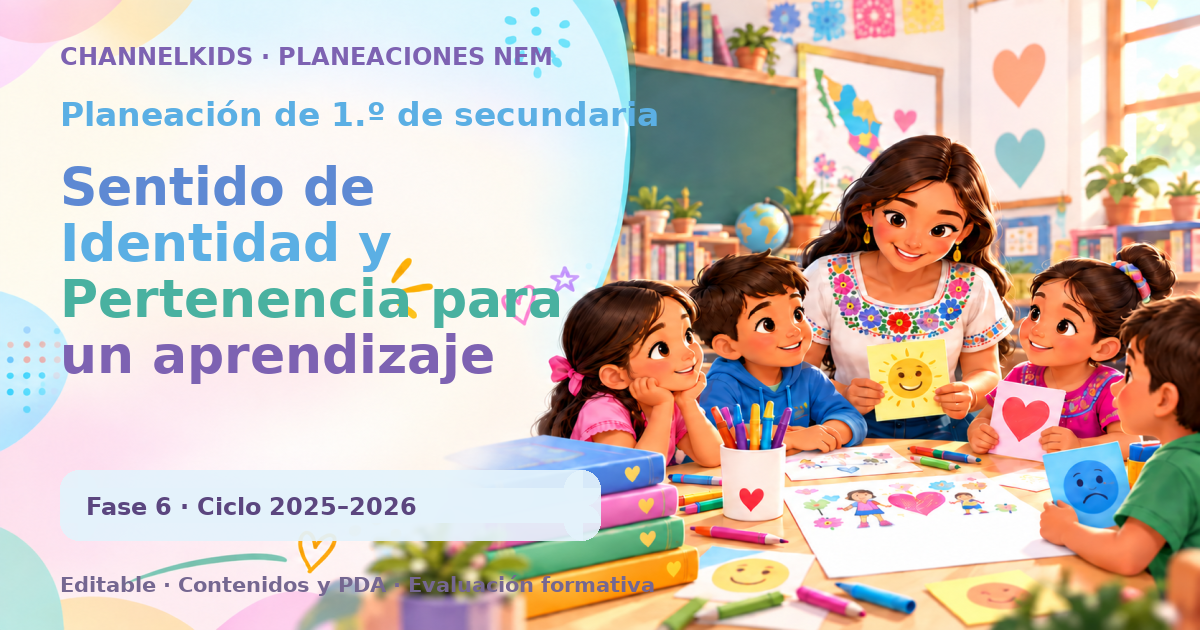 Planeación de primer grado de secundaria: Sentido de Identidad y Pertenencia para un aprendizaje significativo