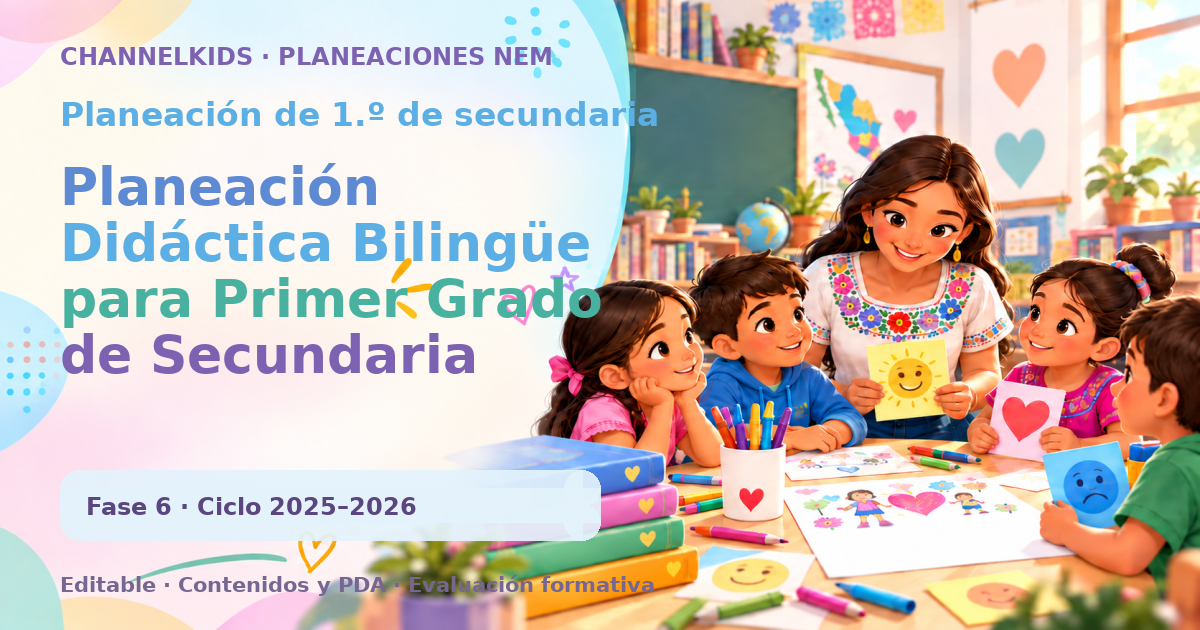 Planeación de primer grado de secundaria: Planeación Didáctica Bilingüe para Primer Grado de Secundaria