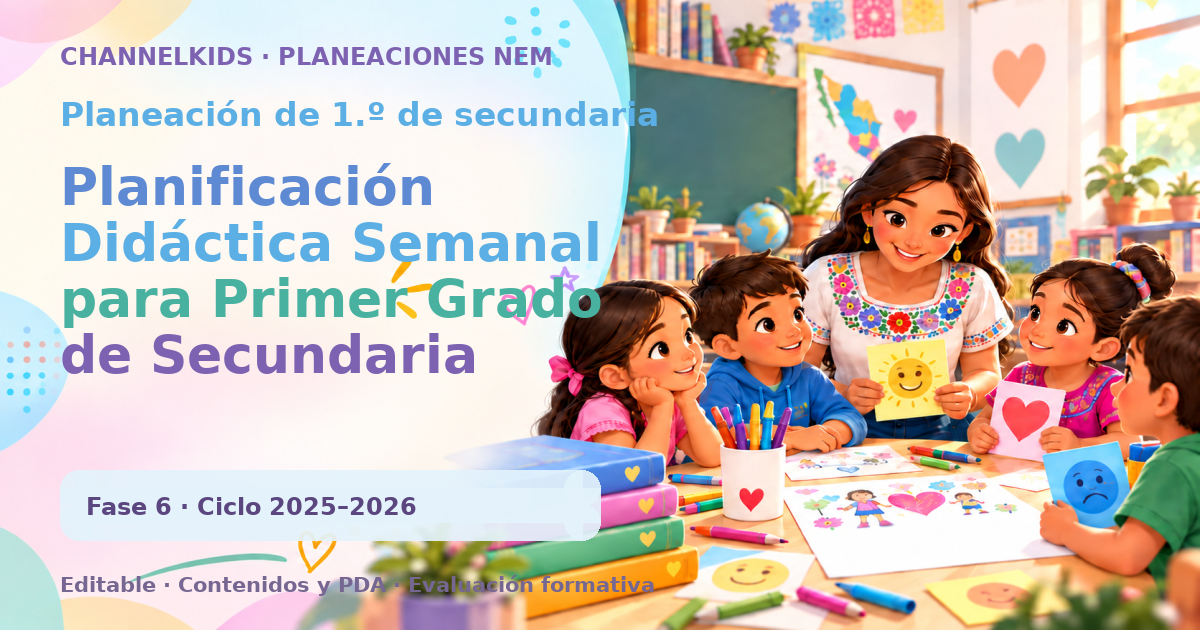 Planeación de primer grado de secundaria: Planificación Didáctica Semanal para Primer Grado de Secundaria