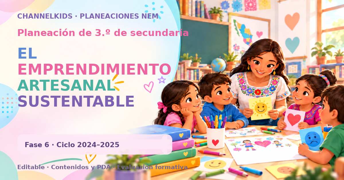 Planeación de tercer grado de secundaria: EL EMPRENDIMIENTO ARTESANAL SUSTENTABLE
