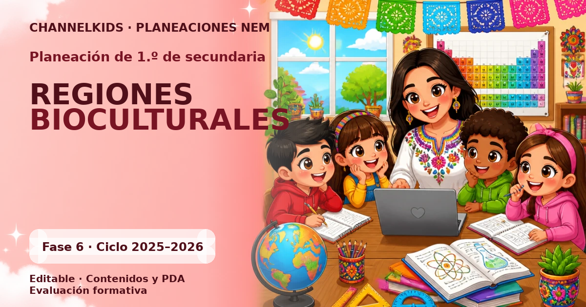 Planeación de primer grado de secundaria: REGIONES BIOCULTURALES